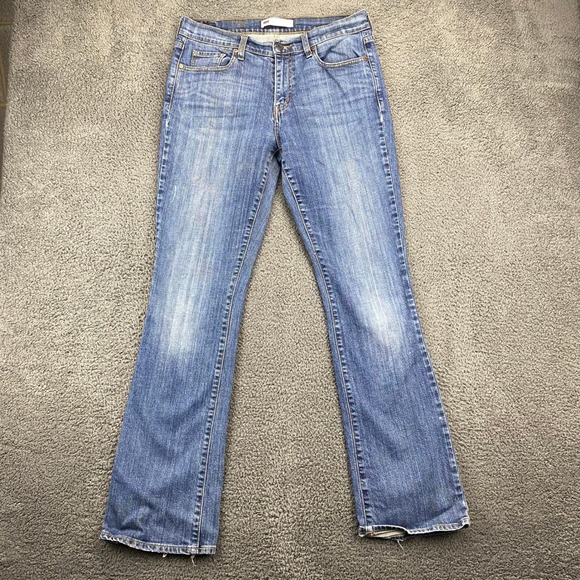 Levis 515 Boot Cut Jeans Womens 31x32 Blue Denim Cotton Blend Medium Wash - Picture 1 of 16